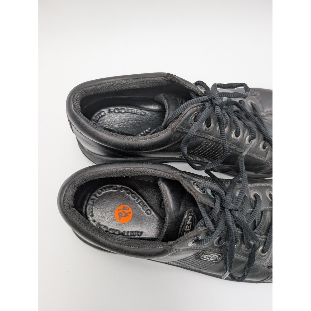 Keen Oxford Shoes Mens 9.5 Black Leather Lace Up Work Gorpcore Rugged Utility - Picture 3 of 7